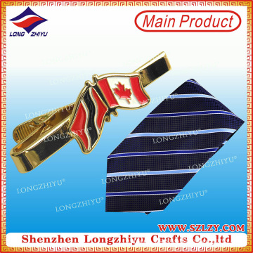 Fashion Cheap Custom Logo Nation Flag Necktie Pin Metal Tie Clip